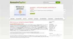 Desktop Screenshot of annuairetopnet.com
